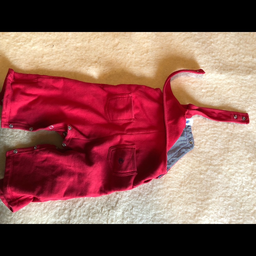 Red overalls baby Petit Bateau (12M)